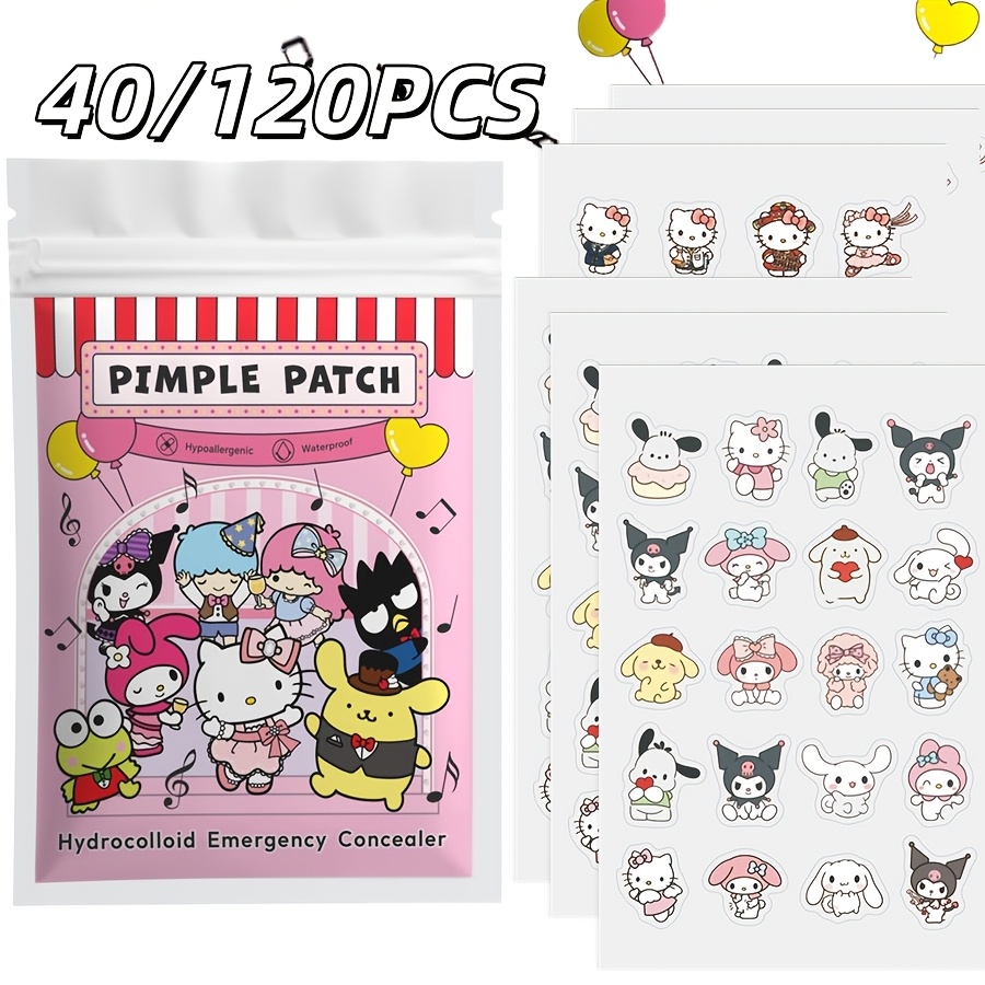 Pressed Powder Foundation - แผ่นแปะสิว Hello Kitty 40/120 ชิ้น, แผ่นแปะสิวไฮโดรเจล,