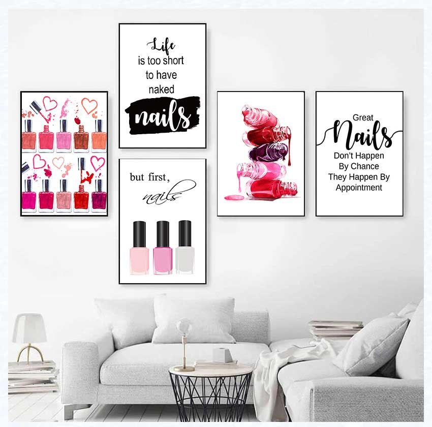 Makeup Is Beauty Quotes - โปสเตอร์ศิลปะและภาพพิมพ์ ของขวัญสำหรับช่างทำเล็บ ภาพแฟชั่น ภาพวาดบนผ้าใบ ของตกแต่งร้านเสริมสวย คำคมเกี่ยวกับความงาม