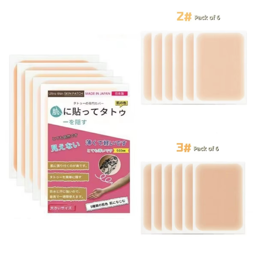 Pressed Powder Foundation - สติ๊กเกอร์ปกปิดรอยแผลเป็นแบบบางพิเศษ กันน้ำ ใช้ได้ทั้งชายและหญิง สำหรับปกปิดรอยสัก รอยแผลเป็น และจุดด่างดำบนร่างกายและแขน