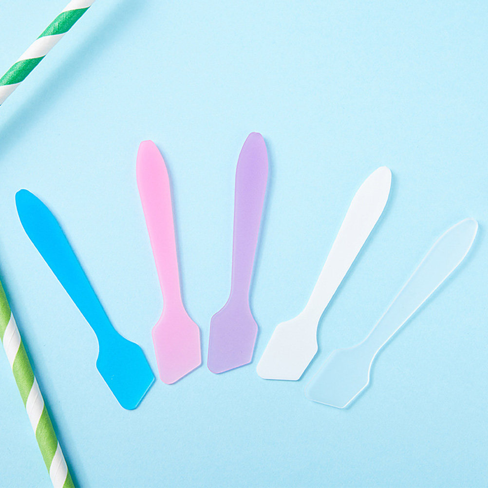 Beauty Makeup Tools - 150 ชิ้น ช้อนตักครีมแต่งหน้าแบบพกพา อุปกรณ์เสริมความงาม ช้อนตักมาสก์หน้า DIY