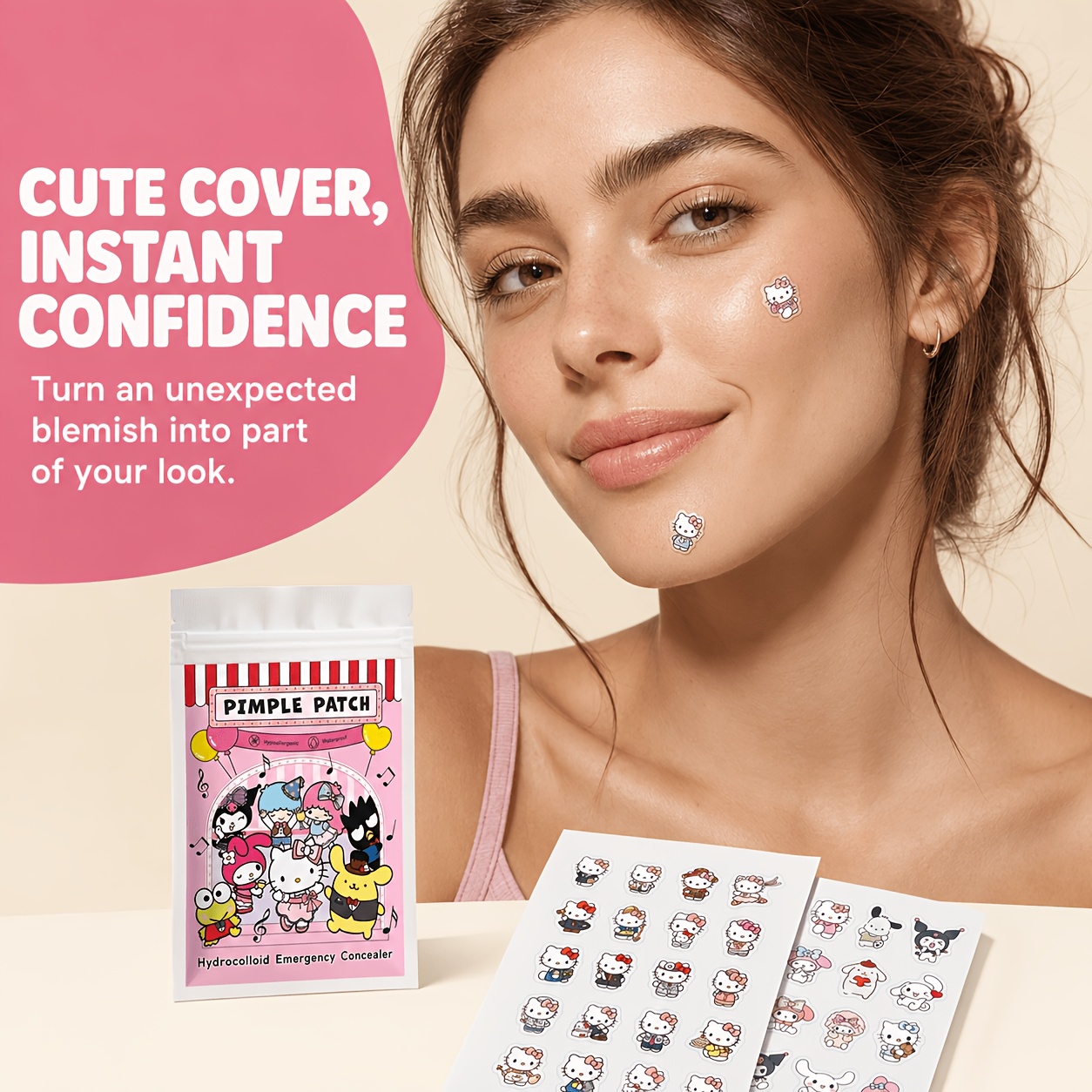 แผ่นแปะสิว Hello Kitty 40/120  - Pressed Powder Foundation บทวิจารณ์และราคา