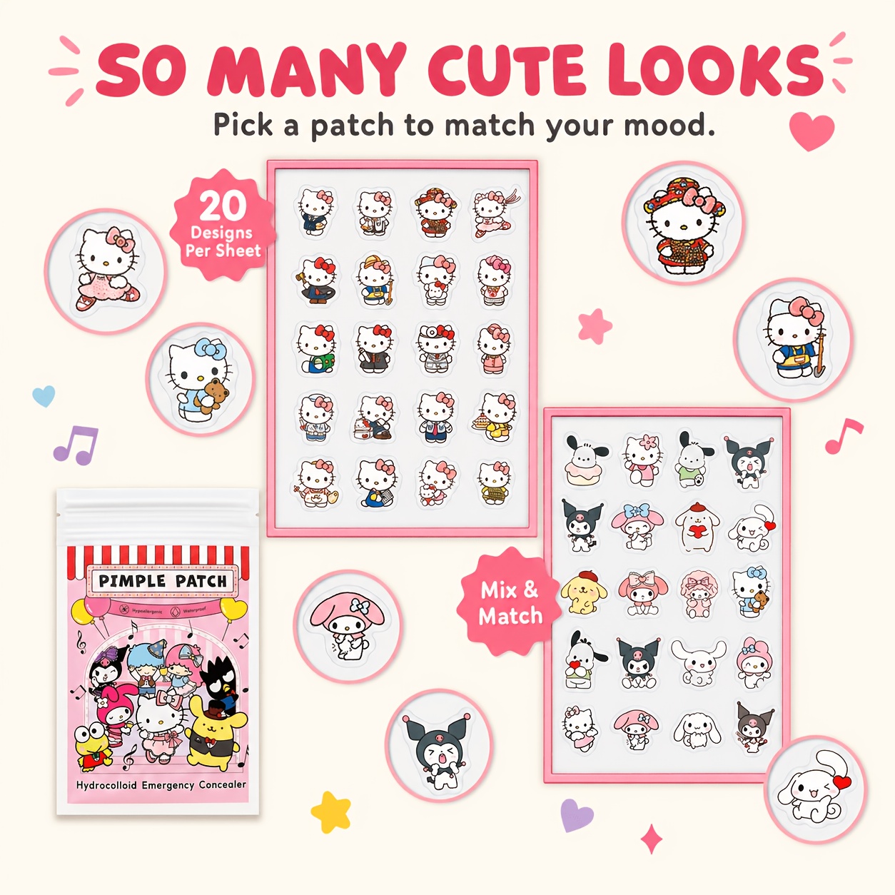 แผ่นแปะสิว Hello Kitty 40/120  - Pressed Powder Foundation บทวิจารณ์และราคา