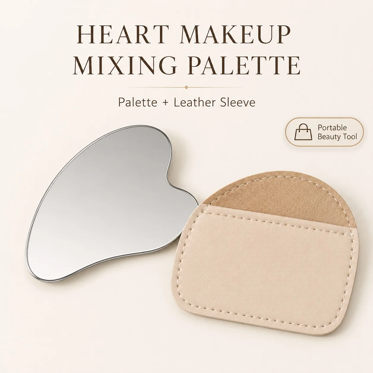 พาเลตผสมเครื่องสำอางสแตนเลสทรง - Beauty Makeup Tools บทวิจารณ์และราคา