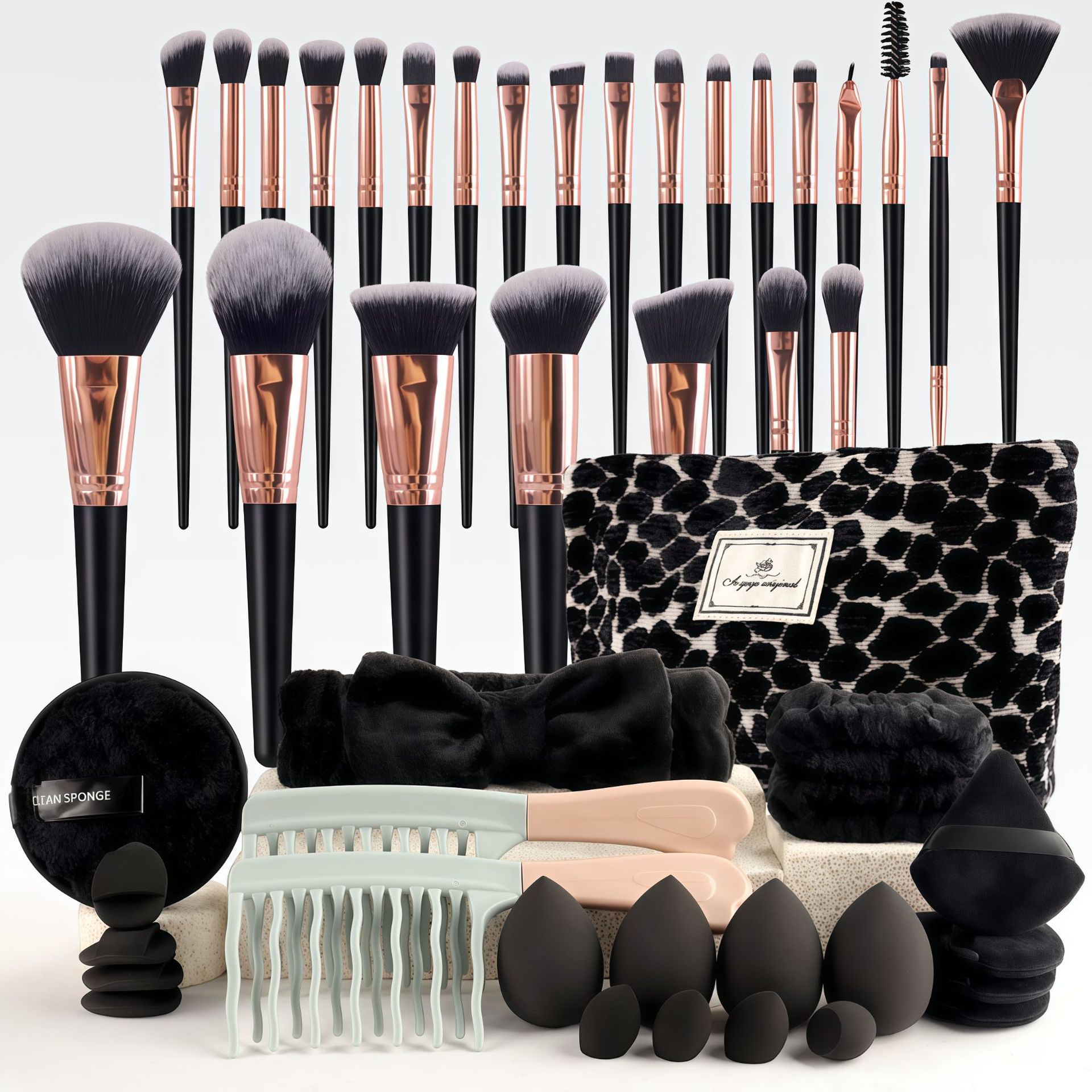 ชุดแปรงแต่งหน้าสไตล์หรูหรา ชุด - Beauty Makeup Tools บทวิจารณ์และราคา