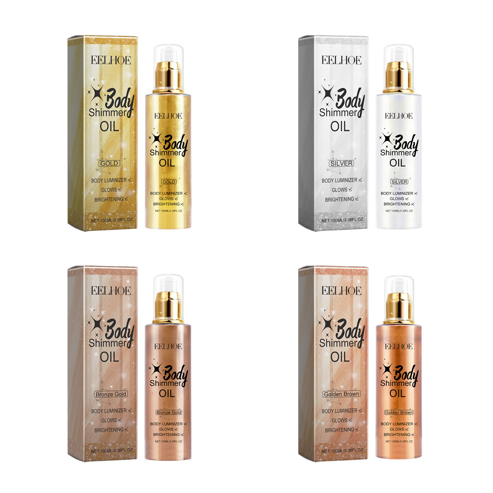 Eelhoe น้ำมันทาตัว3D แวววาวแวว - Body Shimmer Lotion บทวิจารณ์และราคา
