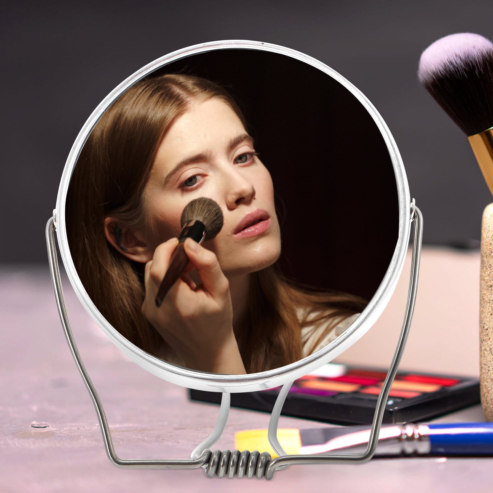 กระจกแต่งหน้าแบบพับได้พรีเมียม - Beauty Makeup Hd บทวิจารณ์และราคา