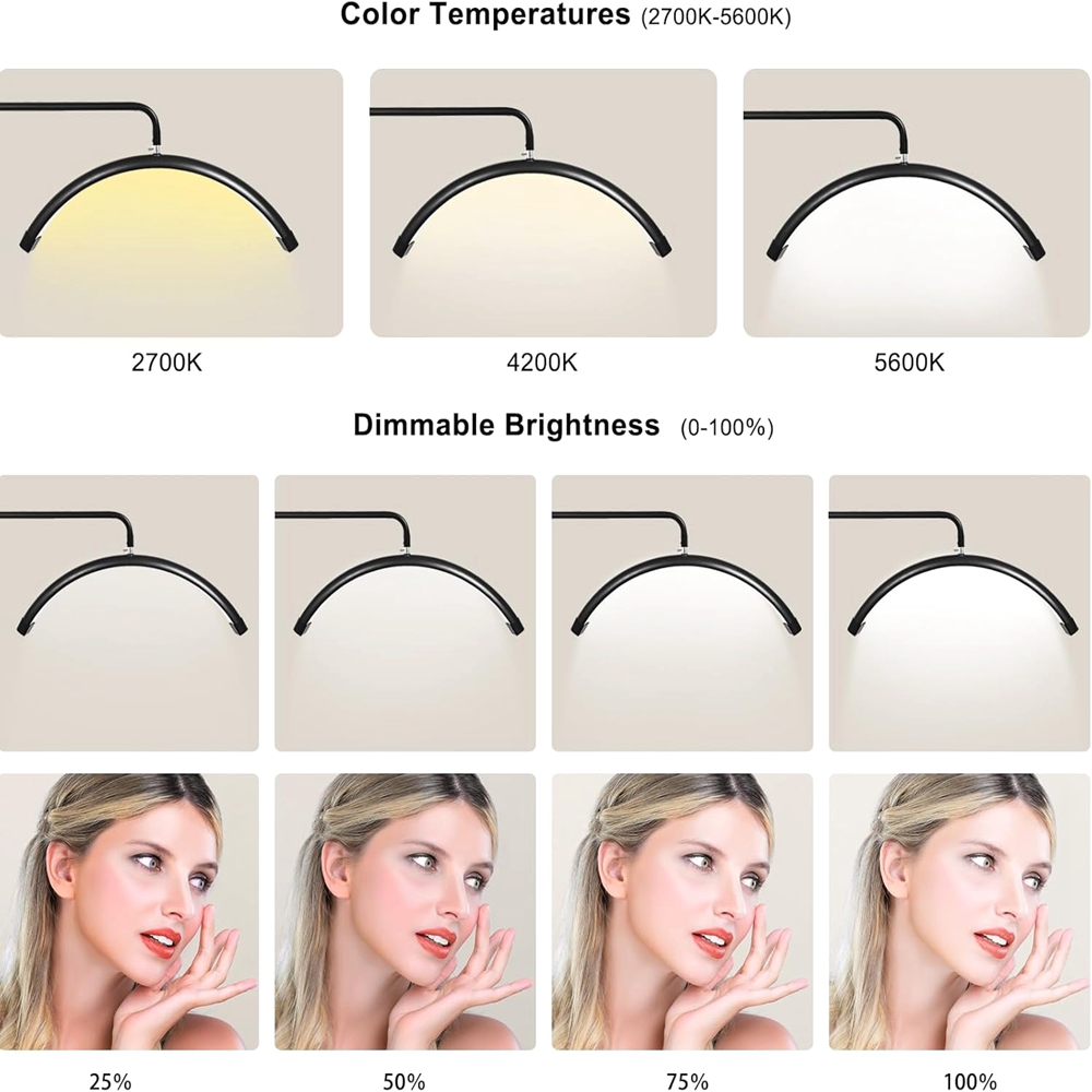 28in Half Moon Lash โคมไฟ 50W  - Beauty Makeup Hd บทวิจารณ์และราคา