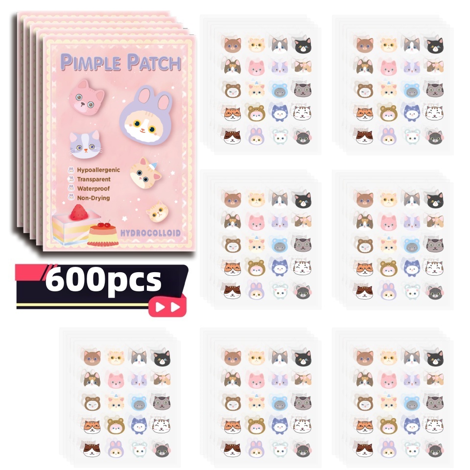 แผ่นแปะสิวลายการ์ตูนแมว 600 ชิ - Pressed Powder Foundation บทวิจารณ์และราคา
